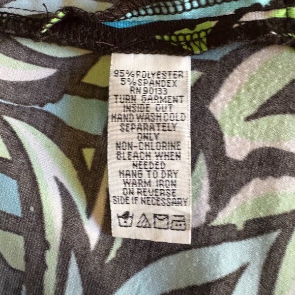 Bob Mackie – L/S Tunic Style Pullover – XL – Blue/Green/White Multi print - Picture 4 of 4